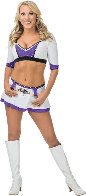 Professional Cheerleader Pose PNG Image