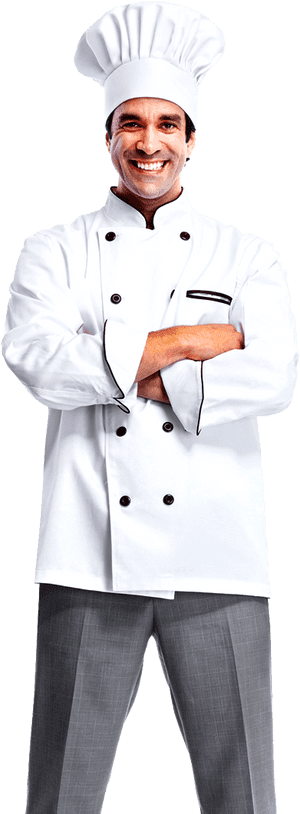 Professional Chef Portrait PNG with transparent background