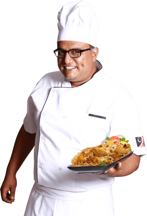 Professional Chef Presenting Dish PNG with transparent background