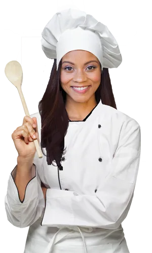 Professional Chefwith Wooden Spoon PNG Image