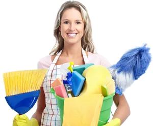 Professional Cleaning Services Smile PNG Image