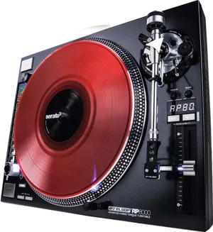 Professional D J Turntable Setup PNG Image