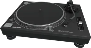 Professional D J Turntable Setup PNG Image