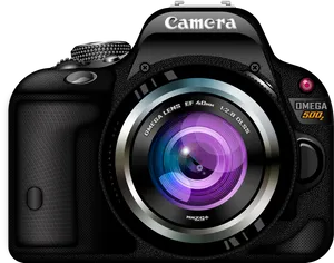 Professional D S L R Camera Omega500 Z PNG Image