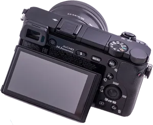 Professional Digital Camerawith Flip Screen PNG Image