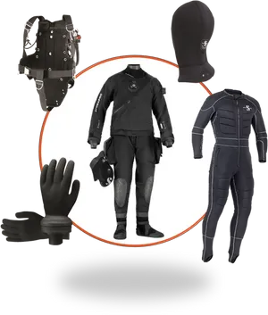 Professional Diving Equipment Set PNG Image