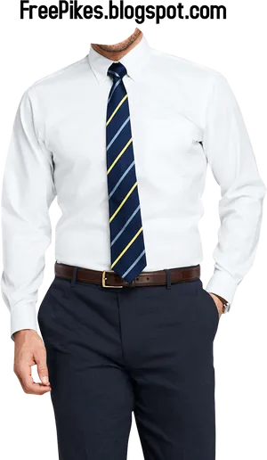 Professional Dress Shirtand Tie PNG Image