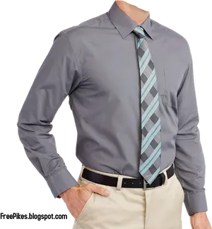 Professional Dress Shirtand Tie PNG Image