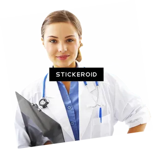 Professional Female Doctorwith Clipboard PNG Image