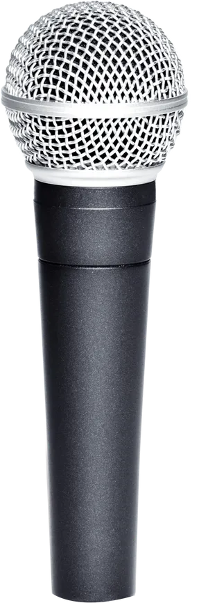 Professional Handheld Microphone Isolated PNG Image