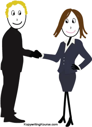 Professional Handshake Cartoon PNG Image