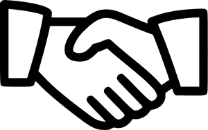 Professional Handshake Icon PNG image with transparent background