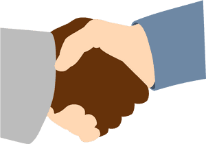 Professional Handshake Illustration PNG with transparent background