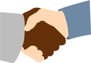 Professional Handshake Illustration PNG Image