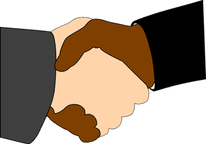 Professional Handshake Illustration PNG with transparent background