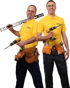 Professional Handymen Tools Ready PNG Image