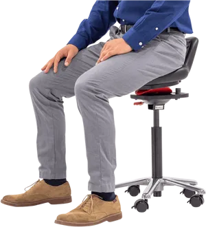 Professional Man Sittingin Office Chair PNG Image