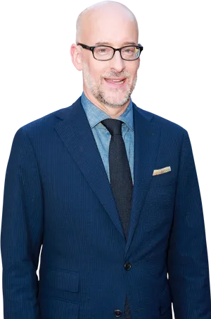 Professional Manin Blue Suit PNG Image