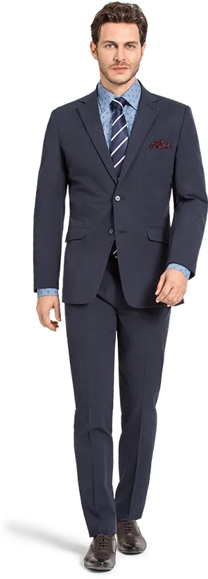 Professional Manin Blue Suit PNG Image