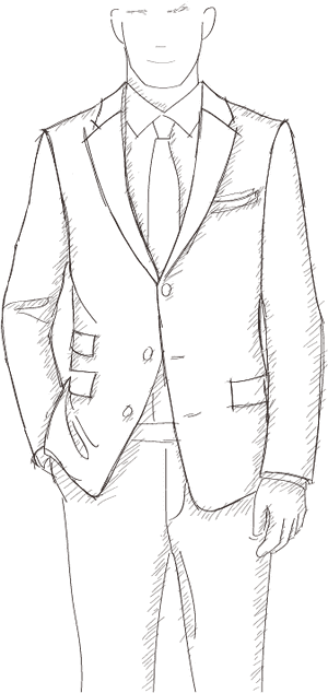 Easy Man In Suit Sketch, HD Png Download PNG image with transparent background