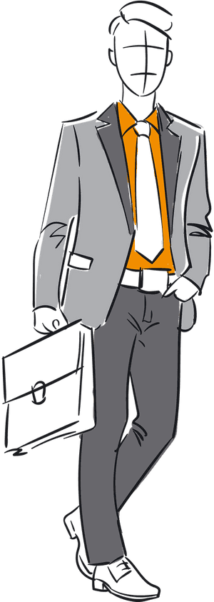 Man With Suitcase Sketch, HD Png Download PNG image with transparent background