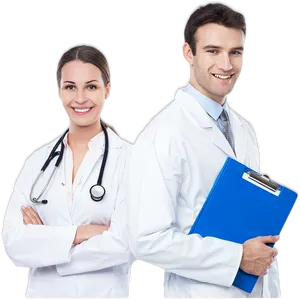 Professional Medical Team Portrait PNG Image