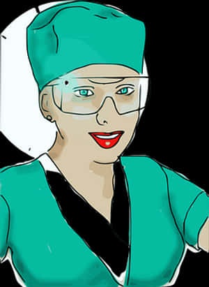 Professional Nurse Illustration PNG image with transparent background