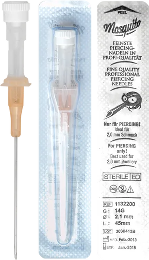 Professional Piercing Needle Packaging PNG Image