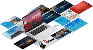 Professional Portfolio Mockup Display PNG image with transparent background