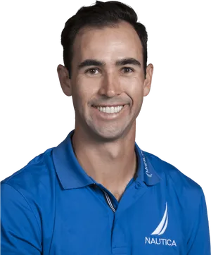 Professional Portraitin Blue Polo Shirt PNG Image