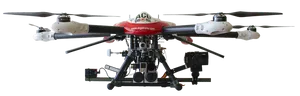 Professional Quadcopter Drone Black Background PNG Image