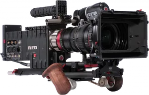 Professional R E D Digital Cinema Camera Setup PNG Image