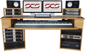 Professional Recording Studio Setup PNG Image