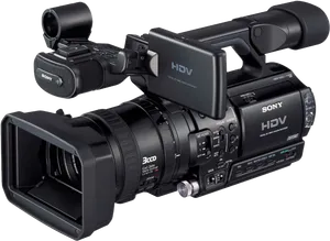 Professional Sony H D V Camcorder PNG Image