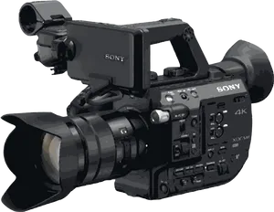 Professional Sony4 K Video Camera PNG Image