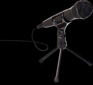 Spotlight On Microphone Clipart - Standing Mic Png, Transparent Png PNG