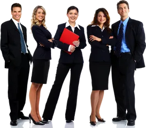 Professional Team Portrait PNG Image