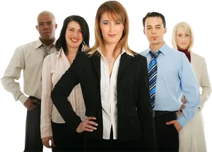 Professional Team Portrait PNG Image