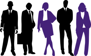 Professional Team Silhouettes.png PNG Image