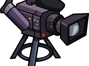 Professional Video Camera Cartoon PNG Image