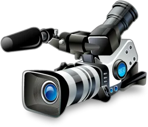 Professional Video Camera Illustration PNG Image