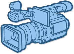 Professional Video Camera Vector Illustration PNG Image