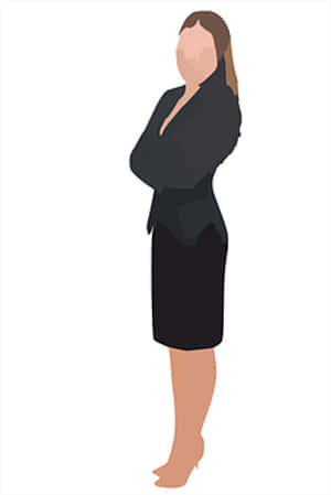 Professional Woman Standing Vector PNG image with transparent background