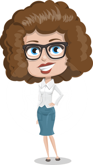 Woman With Curly Hair Cartoon Vector Character Aka - Curly Hair Woman Cartoon, HD Png Download PNG image with transparent background