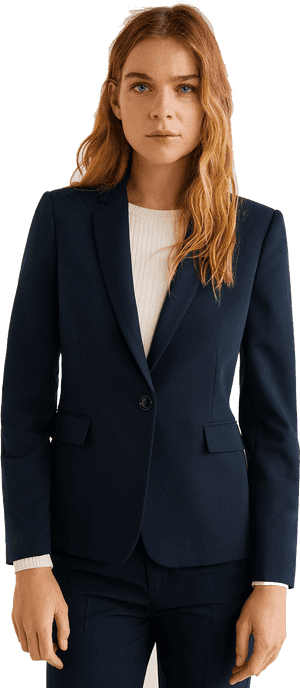 Blazer For Women Png Background - Formal Blue Blazer For Women, Transparent Png PNG image with transparent background