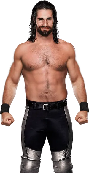 Professional Wrestler Confident Pose PNG Image