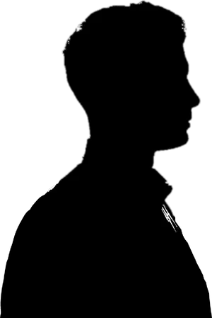 Profile Silhouetteof Man PNG Image