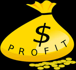 Profit Money Bag Illustration PNG with transparent background