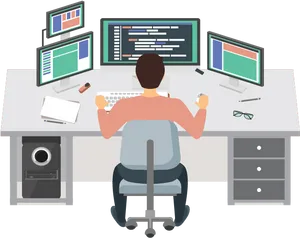 Programmerat Work Setup PNG Image