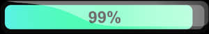 Progress Bar99 Percent Loaded PNG image with transparent background